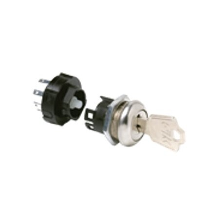 C&K Components Keylock Switch, 2 Positions, Spdt, Latched, 1A, 125Vdc, Quick Connect Terminal, Keylock Actuator,  H1011U2F805NQ